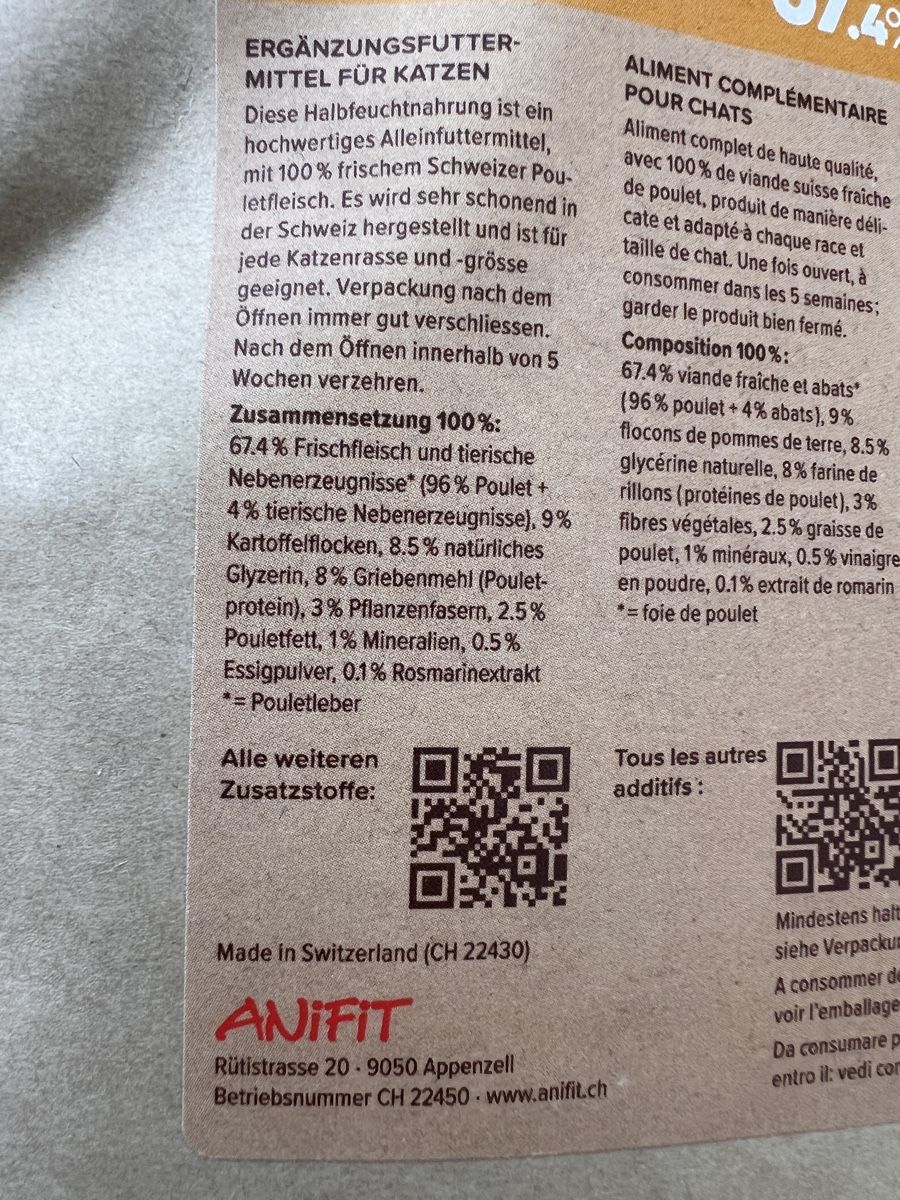 Mangimi: Anifit Katzenfutter Semi Dry – Nuovo e nell'imballaggio originale da St. Gallen venduto da simrah 4