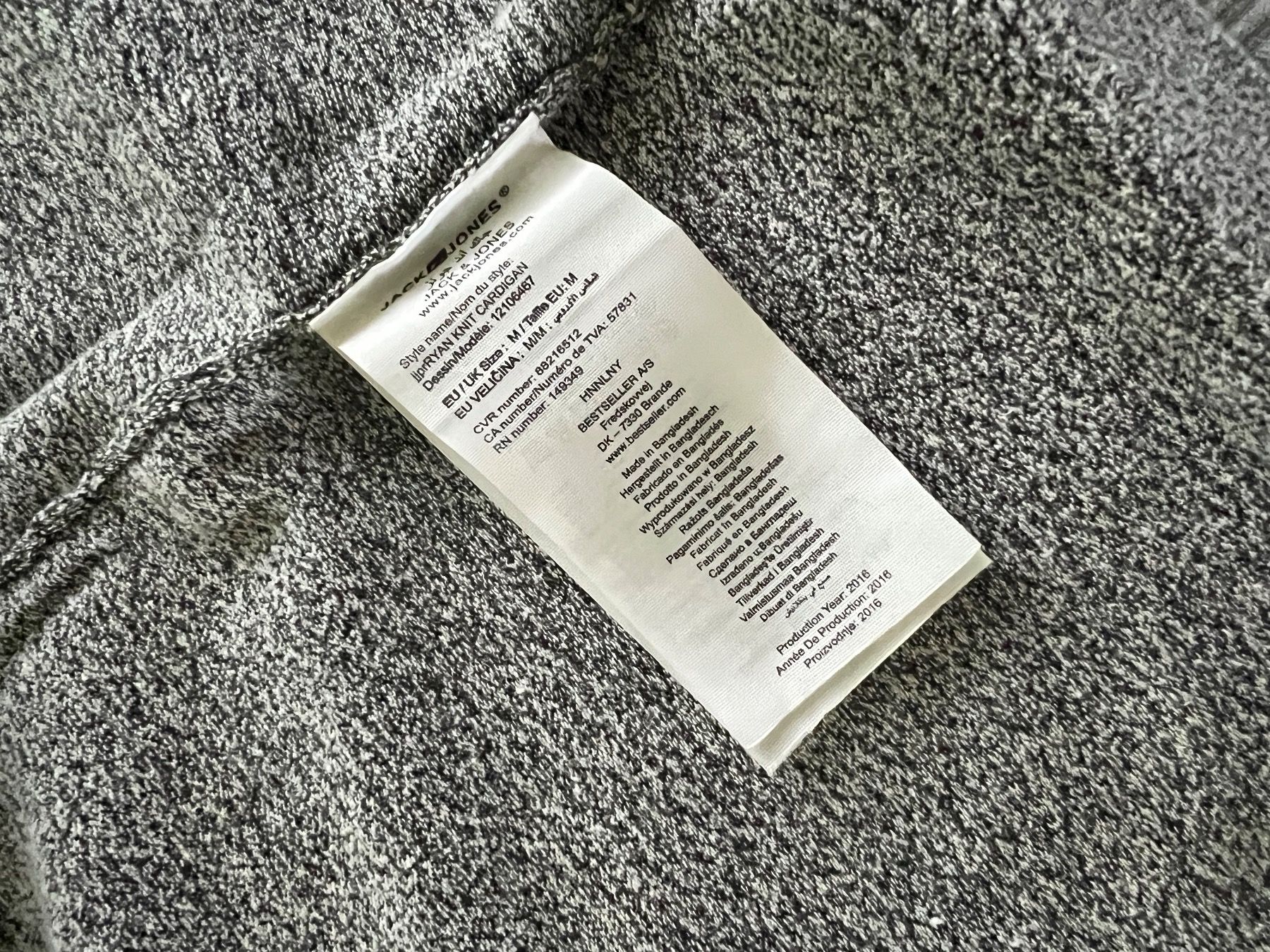 Jack & Jones Giacche: Strickjacke hellgrau Herren Grösse M – Usato da Altendorf venduto da wqv_97 3