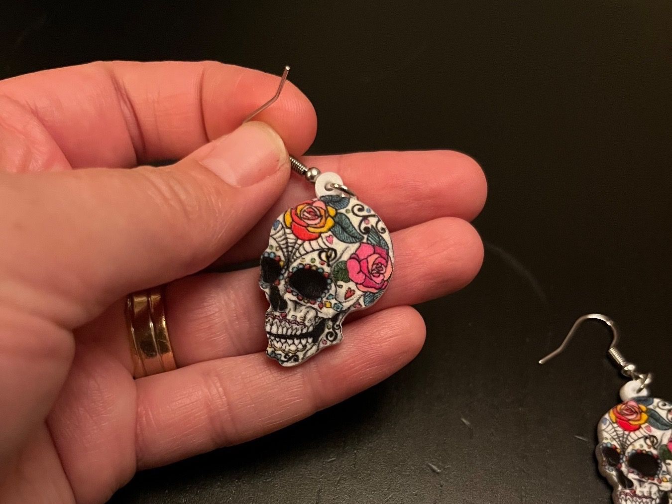 Ohrringe & -stecker: Ohrringe Schädel ( Santa Muerte) – Neu (gemäss Beschreibung) aus Gams von Mariawicca 2