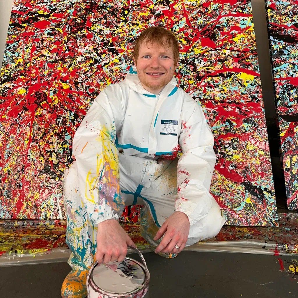 Gemälde: Original ED Sheeran painting Cosmic Carpark Handsigned – Neu und originalverpackt aus Petit-Lancy von Art_Collector 2