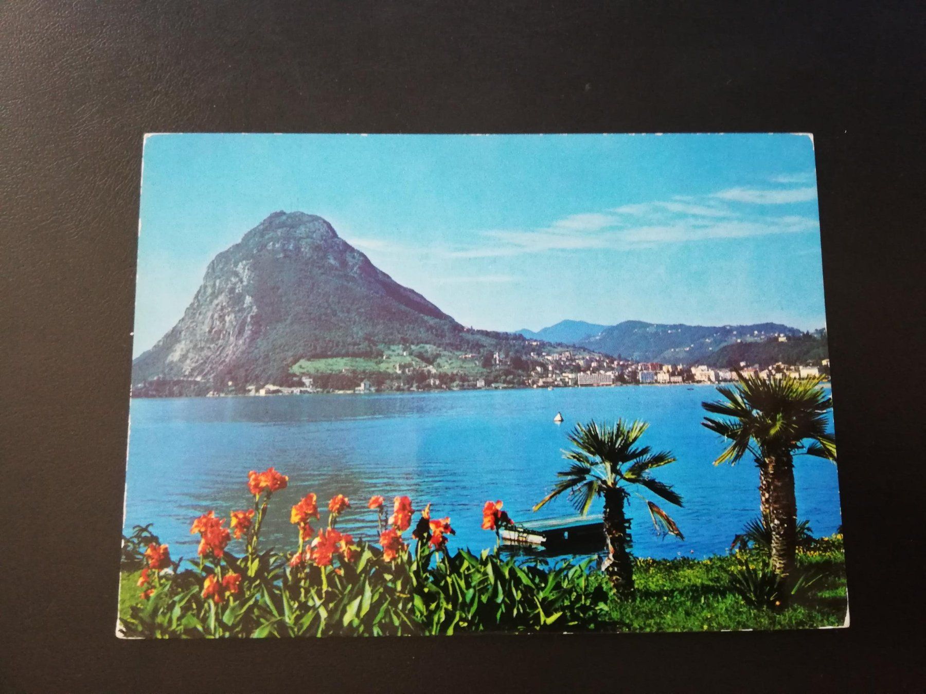 Cartoline postali: Lugano + Monte San Salvatore - Postkarte / Ansichtskarte AK – Usato da Amriswil venduto da Alfaromeo007