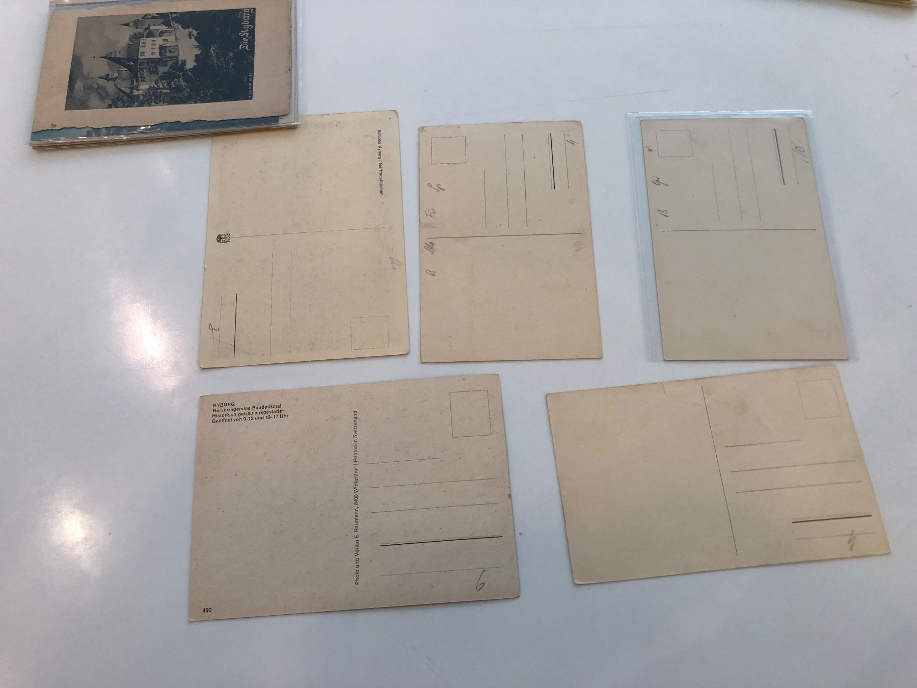 Cartoline postali: 11 alte verschiedene Ansichtskarten von KYBURG ZH – Usato da Lufingen venduto da Rac0 5