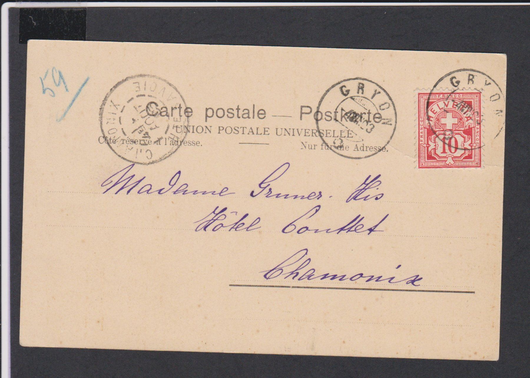 Cartoline postali: Gryon et les Diablerets   :   alte Ansichtskarte um 1900 – Usato da Vitznau venduto da Ropaku 1