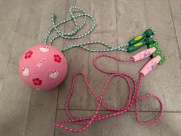 Cordes à sauter et ballon Hello Kitty