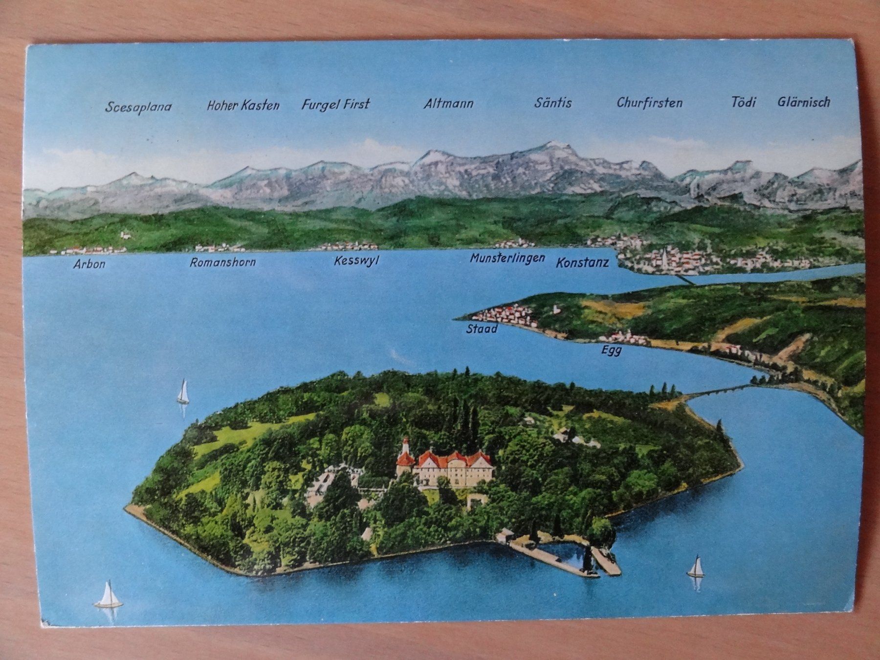 Cartoline postali: Insel Mainau im Bodensee - 1971 – Usato da St Léonard venduto da Riglin