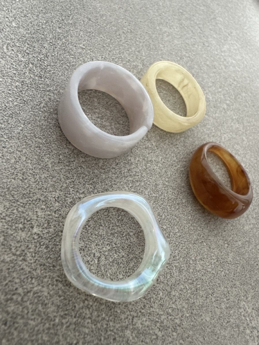 Bagues: 4 Ringe transparent pastellfarbig neu – Neuf (Voir description) à Dietikon par vithya88 2