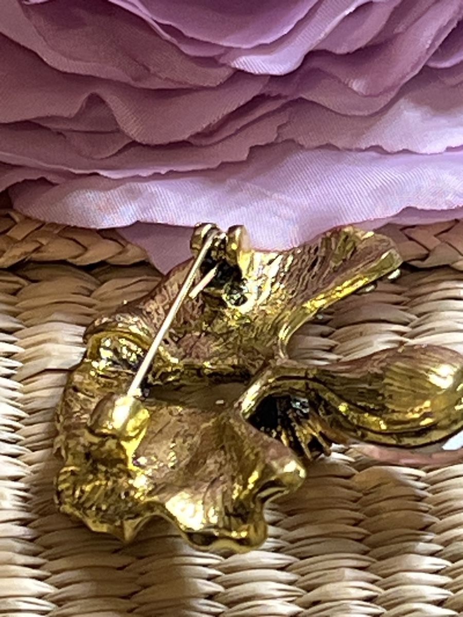 Broches & Aiguilles: Goldene Brosche mit Ginkgoblättern – Neuf (Voir description) à Seon par Sunny-Schmuck78 2