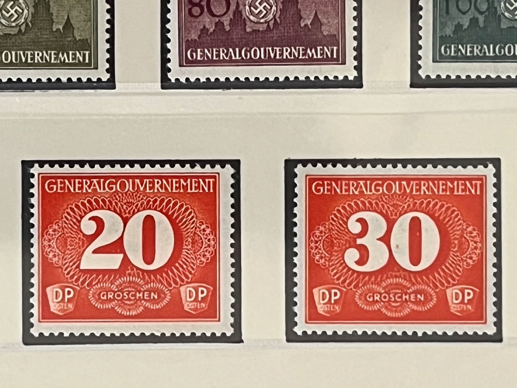 Alle Briefmarken: DR „Generalgouvernement" 1940/43 postfrisch – Gebraucht aus Altikon von Linus62 3
