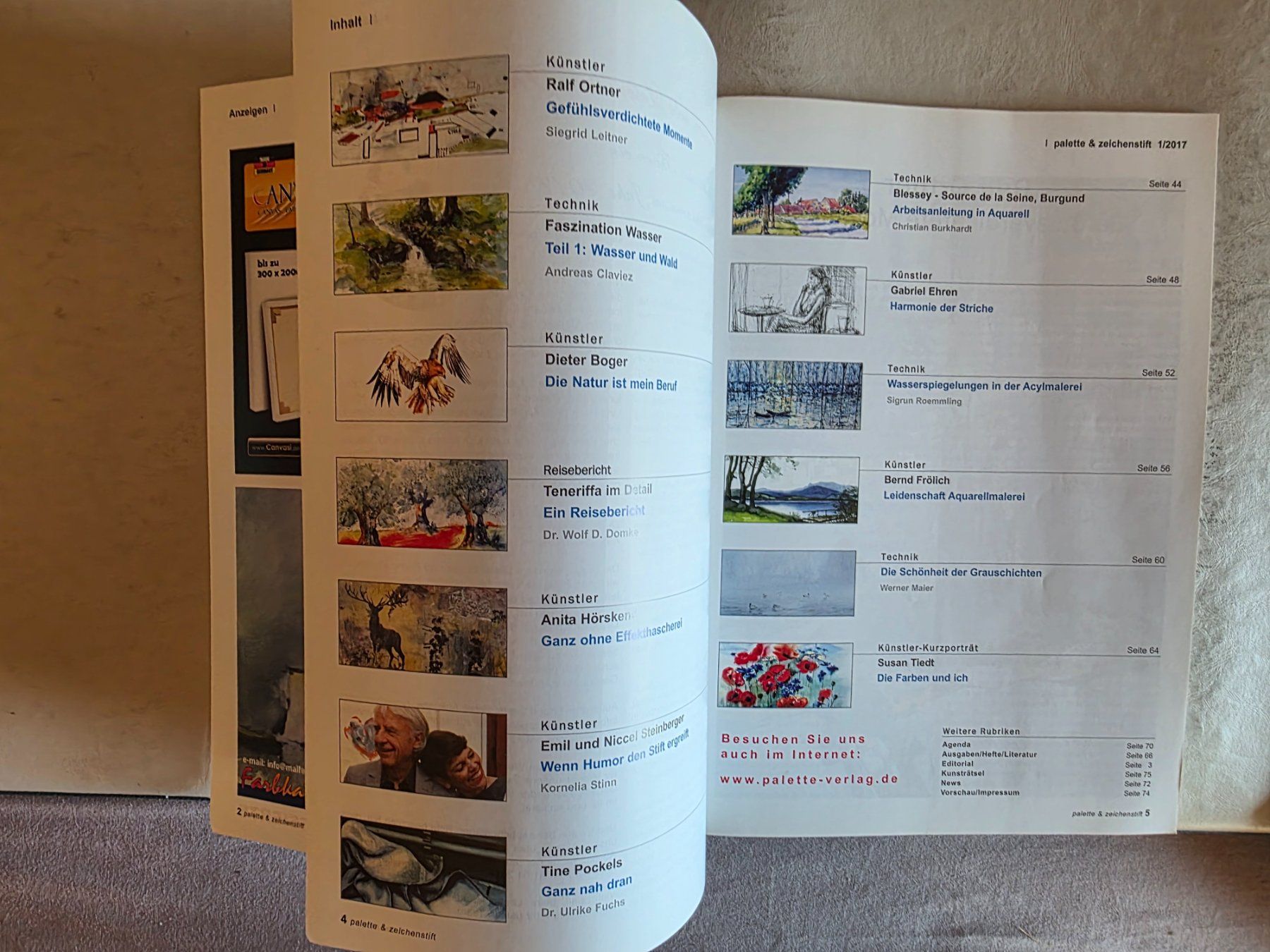 Zeitschriften & Magazine: Palette & Zeichenstift Zeitschrift 1/2017 – Gebraucht aus Walterswil BE von Lonitti 2
