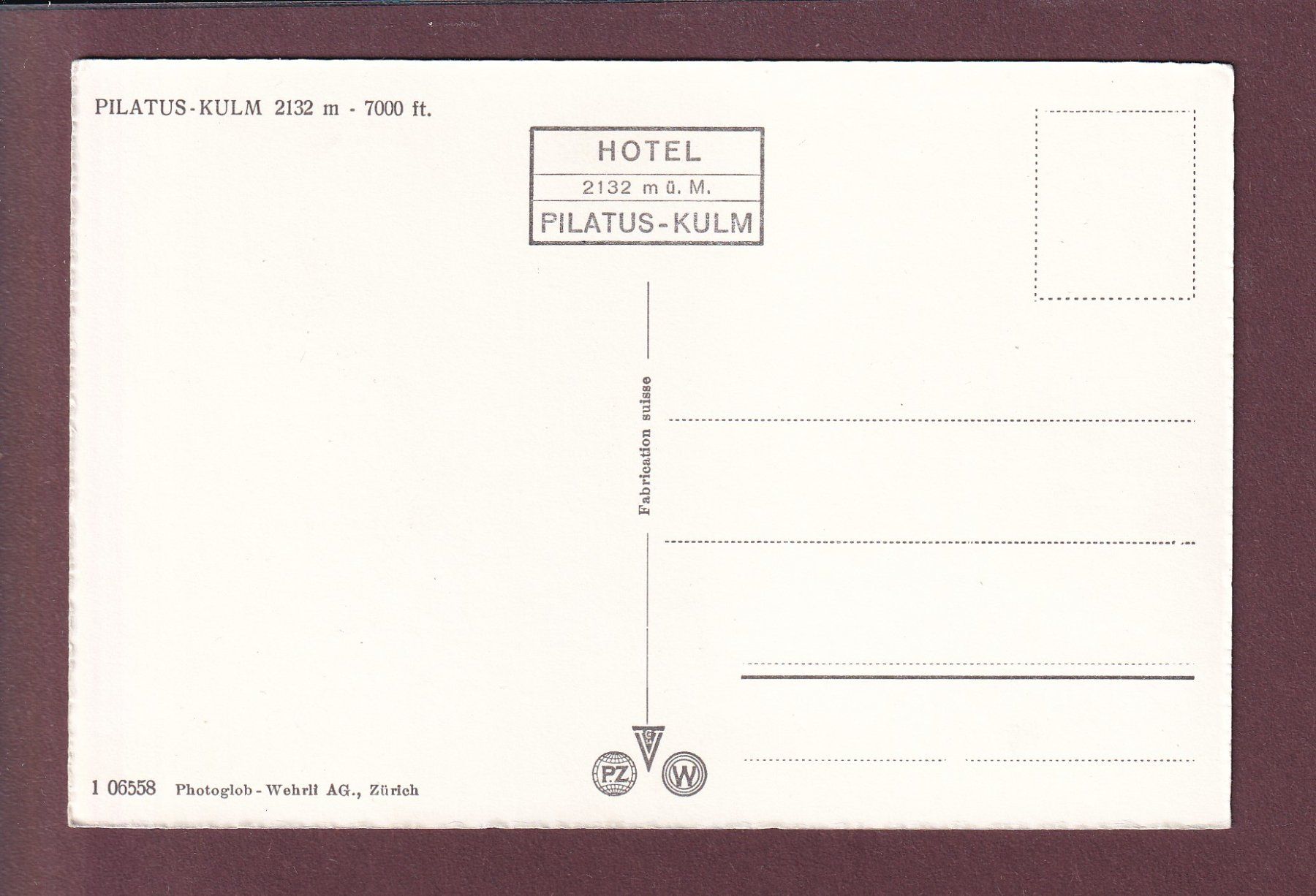 Cartoline postali: PILATUS-KULM - Esel - Leute – Usato da Pully venduto da nicecards 1
