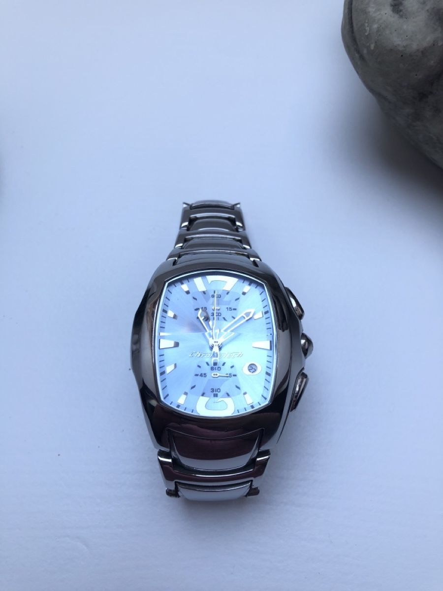 Chronotech Uhren: Armbanduhr Chronotech Herren Silber/Hellblau – Gebraucht aus Rikon im Tösstal von BronxBomber