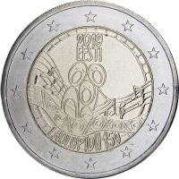 Estonia - 2 Euro (Festival of the Song of Estonia) 2019 UNC