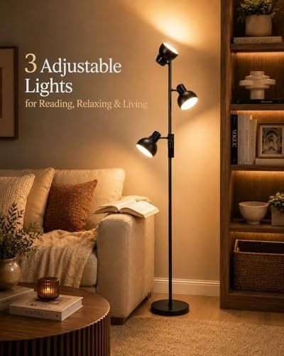 Lampade: LED Stehlampe 36W dimmbar 3 Licht Leselampe – Nuovo e nell'imballaggio originale da Hundwil venduto da Stallone5 3