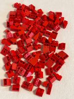 LEGO - 100 Rote negative Schräg Steine