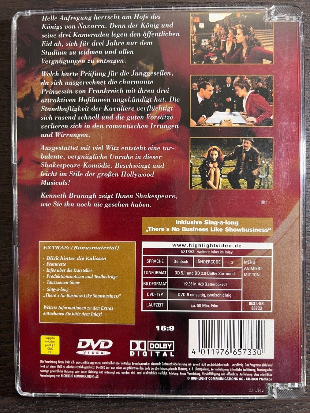 Tutti i DVDs: Verlorene Liebesmüh – Usato da Zürich venduto da FilmFreunde 1