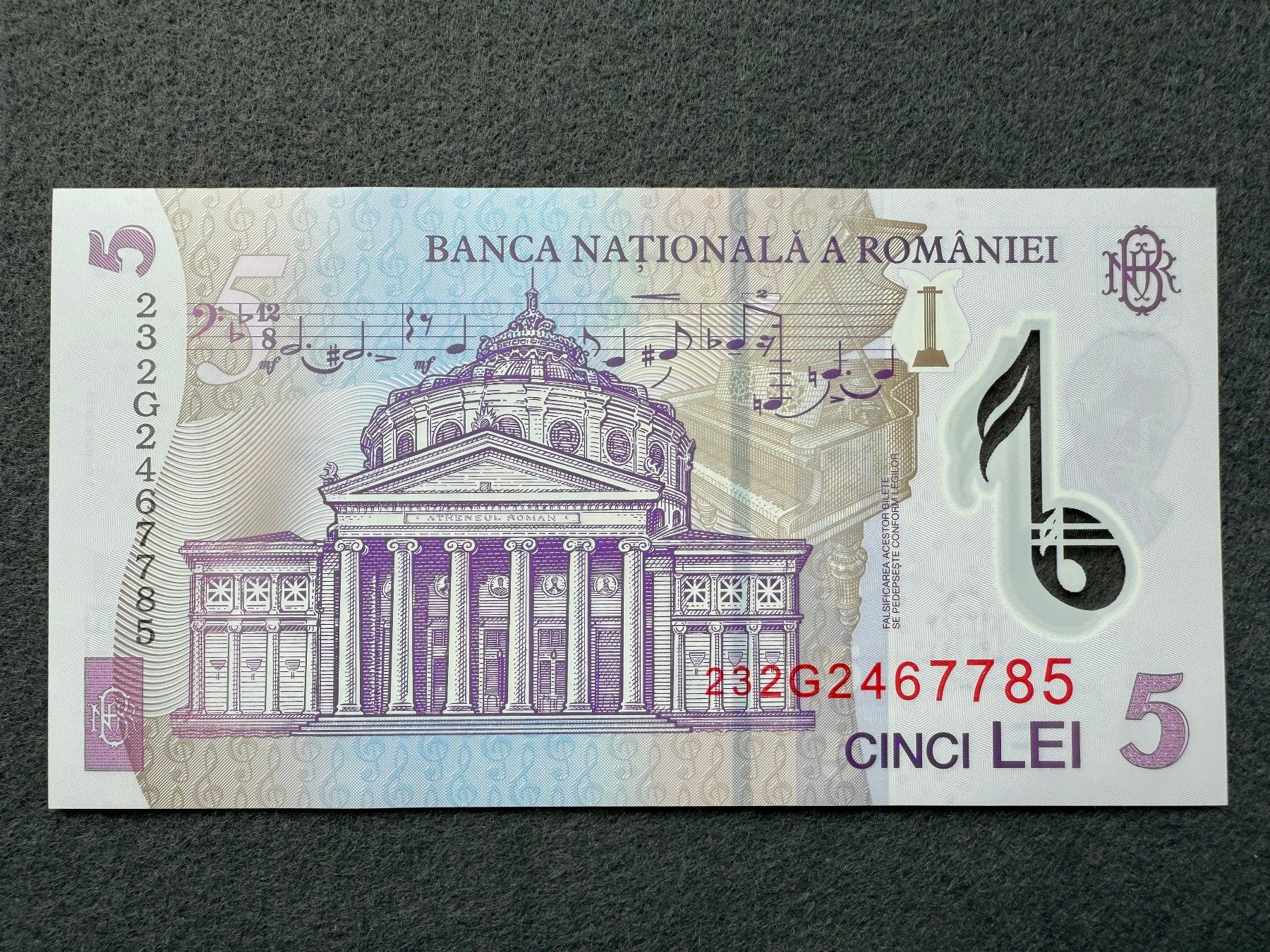 Banconote: Romania - Rumänien - 5 Lei UNC – Nuovo e nell'imballaggio originale da Pfäffikon SZ venduto da Sieben77 1