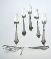 6 WMF 900 Fächer Dessertgabeln versilbert (G 1B)