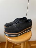 Tommy Hilfiger Damen Plateau-Schnürschuhe Fell-Optik Gr. 38