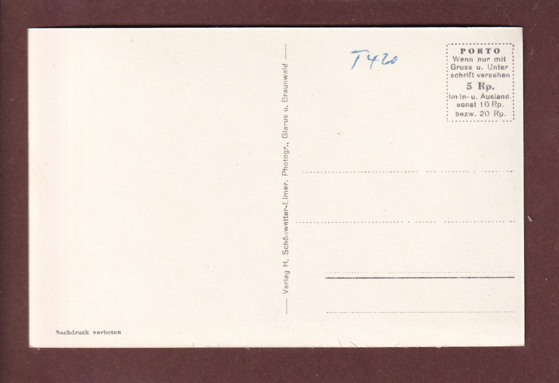Cartoline postali: STAUSEE GARICHTE ob Schwanden – Usato da Pully venduto da nicecards 1