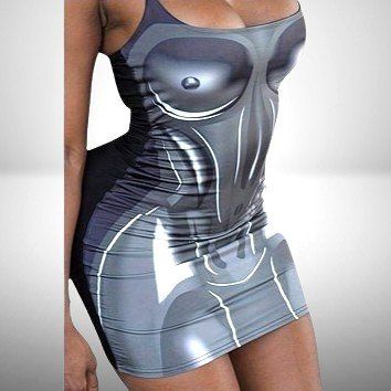 🔥 Sexy Mini-Kleid mit abstraktem "BODY PRINT" 👗💫