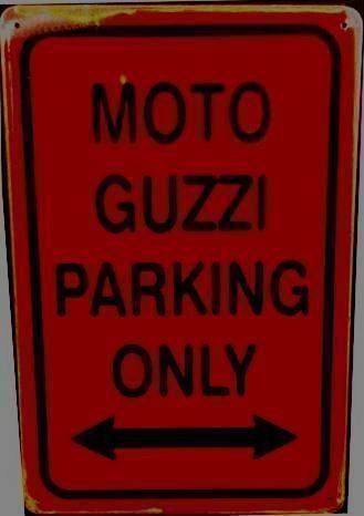 Moto Guzzi Insegne: Rusty Blechschild-MOTO GUZZI PARKING ONL – Nuovo (secondo la descrizione) da Rupperswil venduto da big-one-sale
