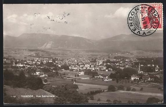 Cartes postales: AK Yverdon, Vue Générale, 1914 – D'occasion à Berlin par bartko-reher