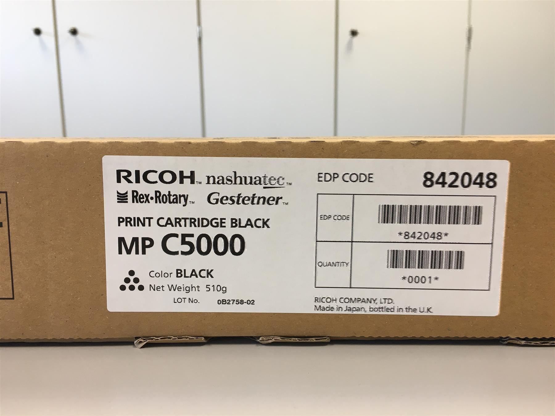 Ricoh Cartucce per stampanti & toner: Toner Ricoh MP C5000 Schwarz – Nuovo e nell'imballaggio originale da Wängi venduto da Bmo 1