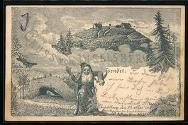 Vorläufer-Lithographie Ganzsache PP6 F7