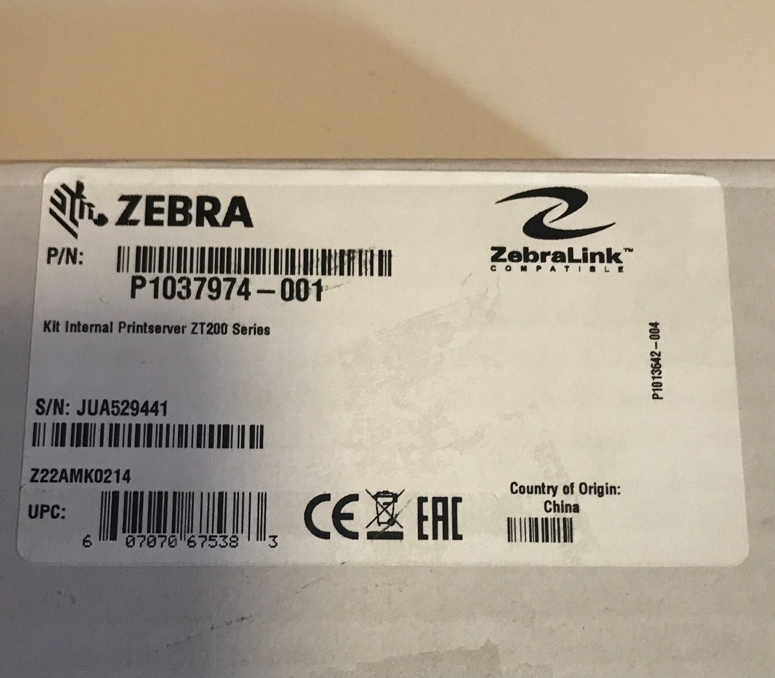 Server: ZebraNet 10/100 Print Server P1037974-001 – Neu und originalverpackt aus Luzern von cap_pv8l 4