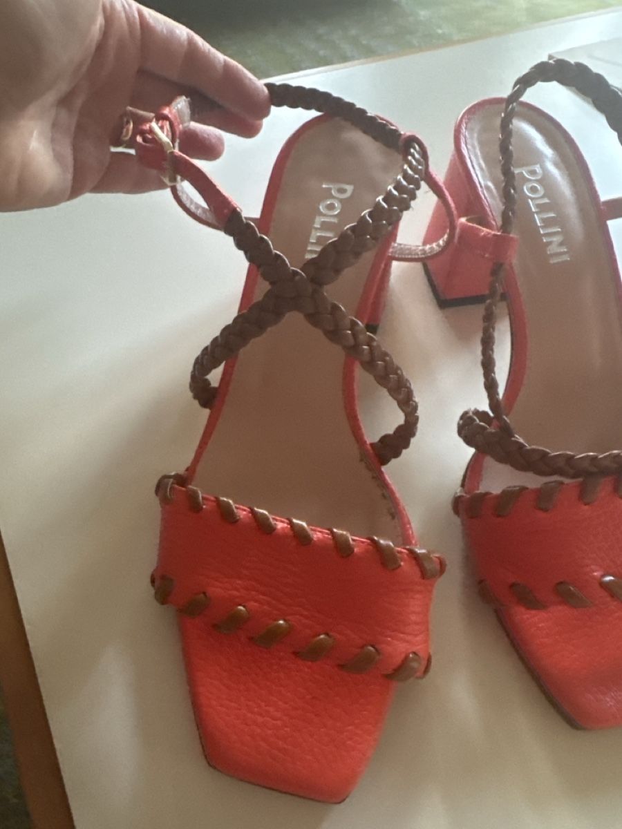 Chaussures femmes: Pollini Sandalen orange Leder Grösse 39  – D'occasion à Zürich par nic_tg6l 1