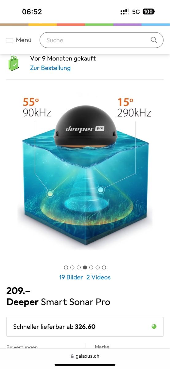 Deeper Accessoires: Echolot Deeper smart Sonar Pro – Neuf (Voir description) à Eggenwil par Manu_offic 3