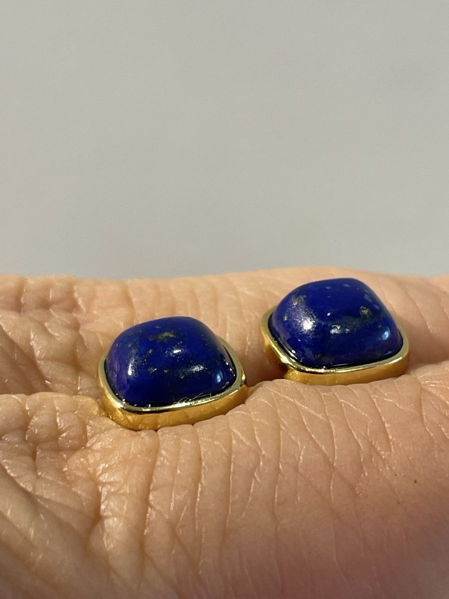 Orecchini pendenti & Orecchini a lobo: S925 Stift, Edelstein-Ohrringe, Lapislazuli-Ohrsteker – Nuovo e nell'imballaggio originale da Schiers venduto da sisikristall 1