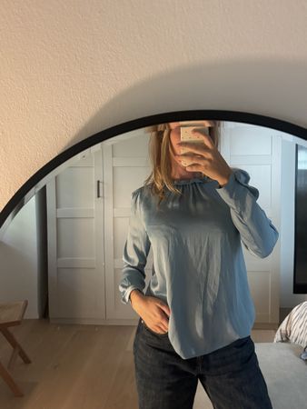 Banana Republic Bluse hellblau langarm