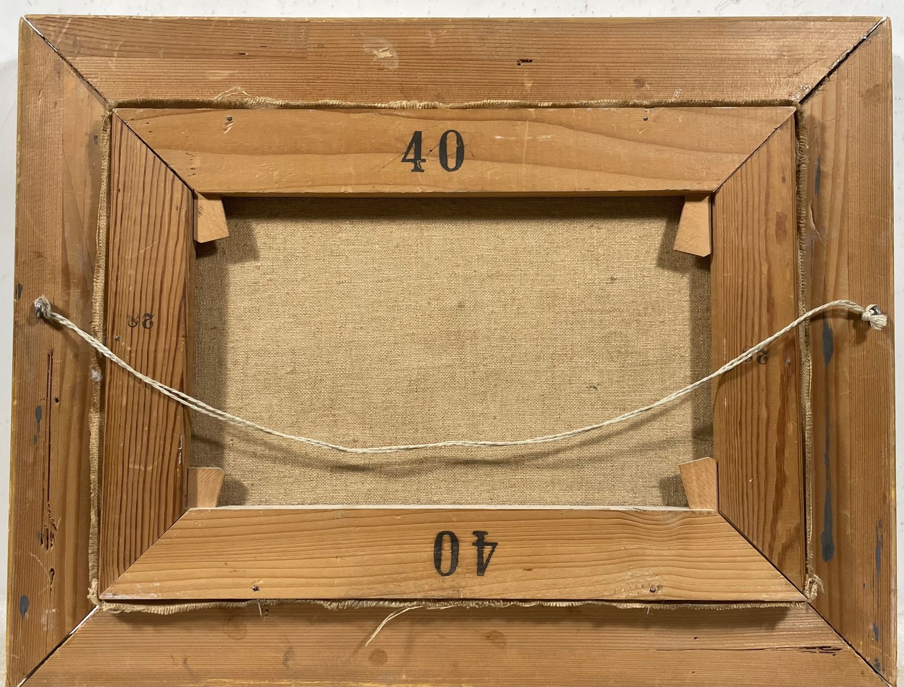 Gemälde: Antikes Gemälde mit Top Malerei Monogrammiert – Gebraucht aus Root von  6