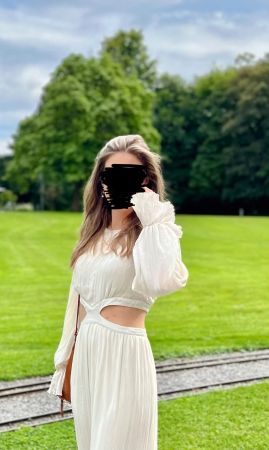 Boho-Sommerkleid mit sexy Cut-Outs, M creme