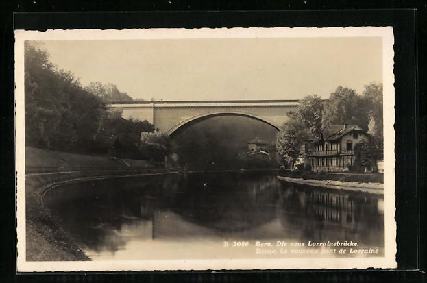 Cartoline postali: AK Bern, Die neue Lorrainebrücke – Usato da Berlin venduto da bartko-reher