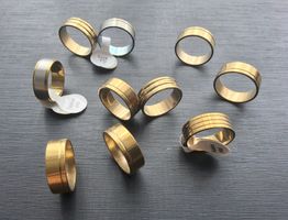 10 Edelstahlringe, verschiedene, gold-/silberfarbig (19 mm)