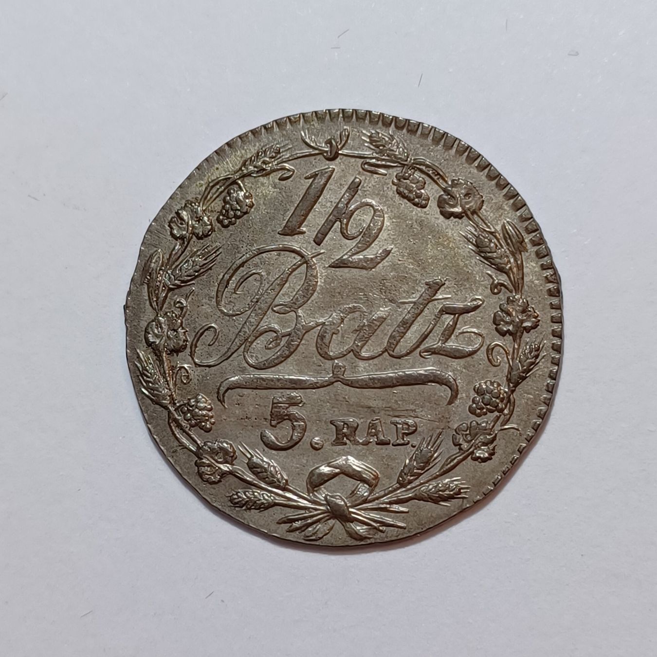 Tutti le monete: 1/2 Batzen 1808 Waadt vz – Usato da Pfäffikon ZH venduto da Schweizer_Muenzen