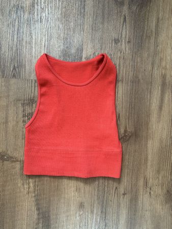 Débardeur rouge côtelé – Taille XS/S – Très bon état