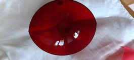 piccolo contenitore rosso Zulberti Lugano Vintage vetro soff