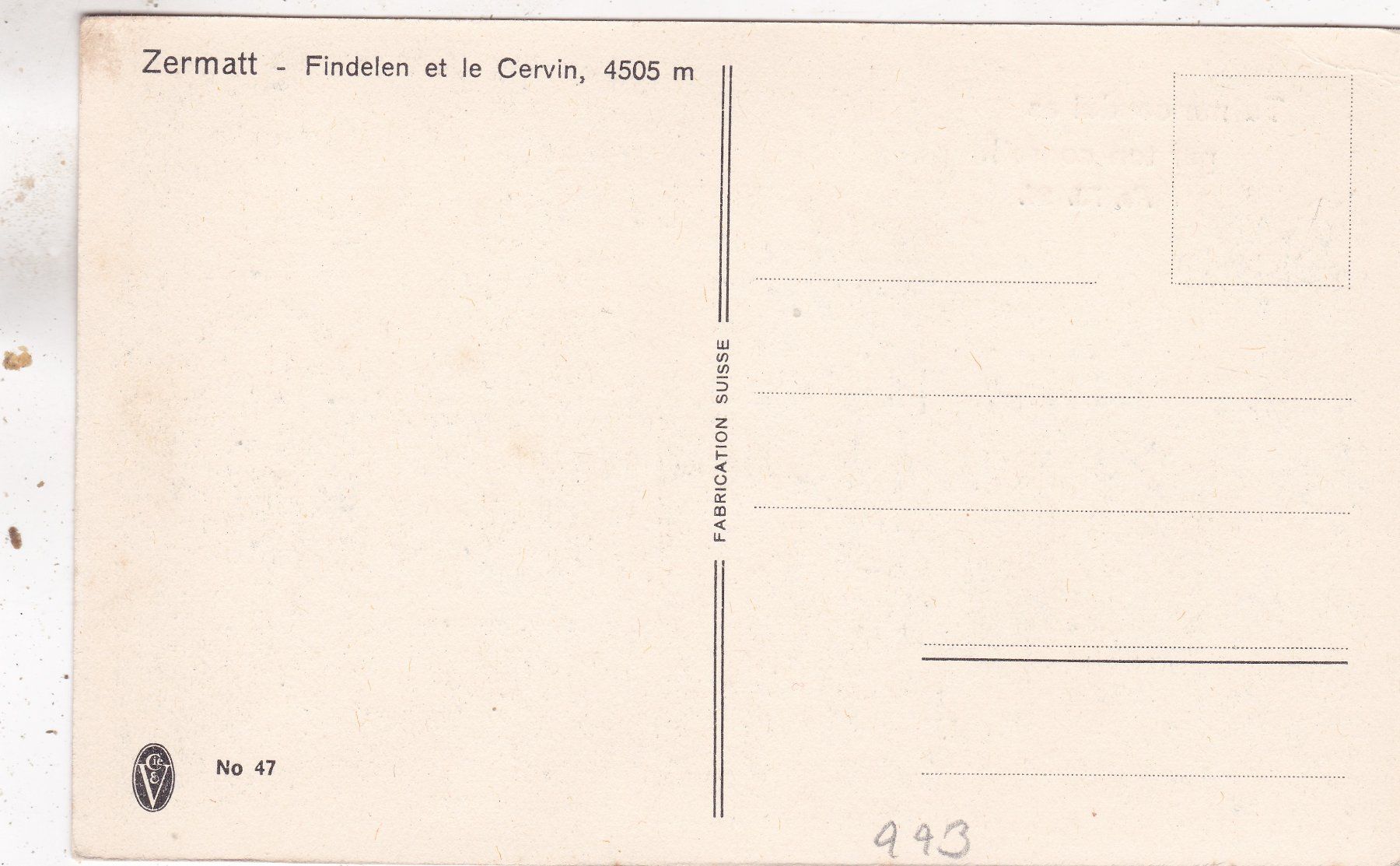 Cartoline postali: Zermatt Findelen et le Cervin Psalm – Usato da Herisau venduto da Lisegrat2008 1
