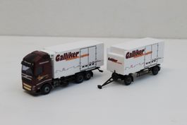 Herpa Volvo LKW Anhängerzug Galliker - 1 Kühlaggregat fehlt