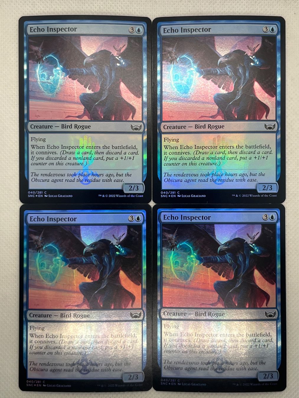Magic The Gathering Carte collezionabili: Magic the Gathering: Echo Inspector Foil, 4 Stk. – Usato da Hinterkappelen venduto da Kim1992