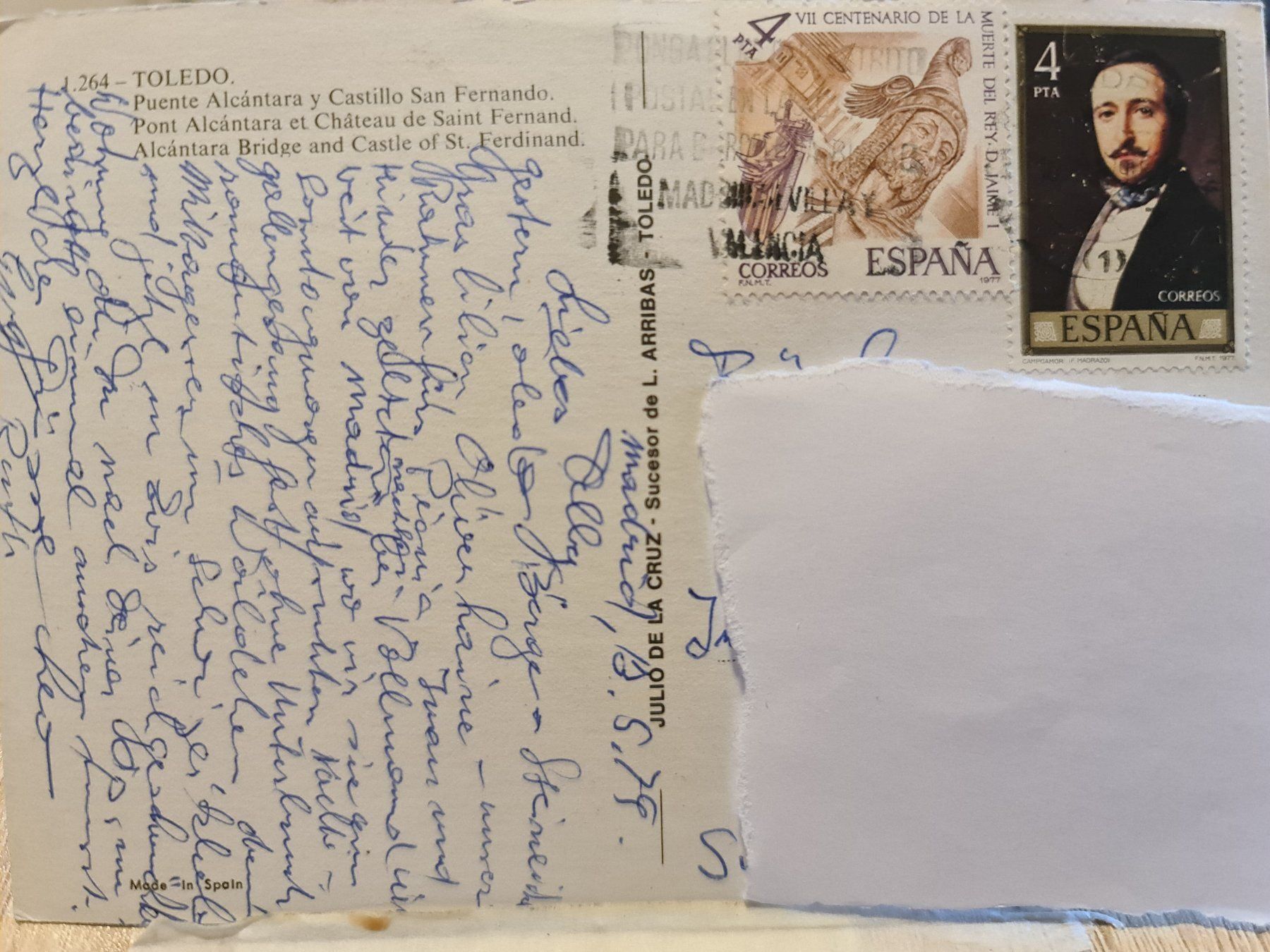 Ansichtskarten: Ansichtskarte Toledo Spanien – Gebraucht aus Dintikon von Vexi 1