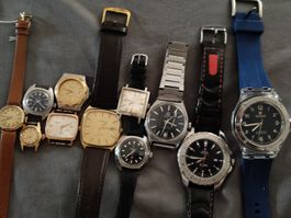 Lot diverser Markenuhren, vintage und quarz (3)