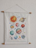 Planeten Baumwolle Wandbehang Kinderzimmer NEU