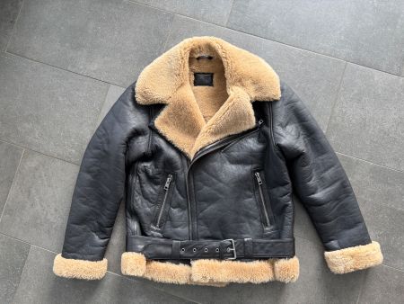 Winterjacke: Top Gun Lederjacke, Grösse M, neuwertig!