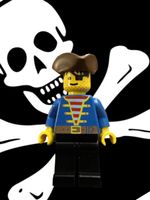 Lego Pirate Blue Jacket pi080