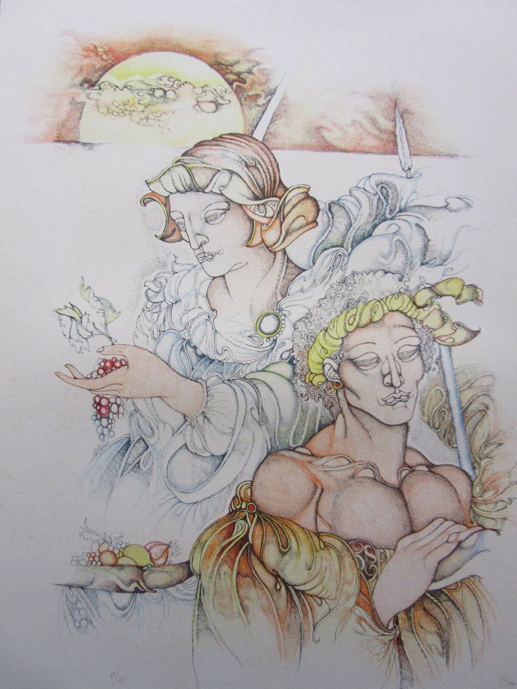 Grafica & Litografie: Giuliano Pini  1935 - 2017 LITHOGRAPHIE – Usato da Gersau venduto da grafik-kunst 1
