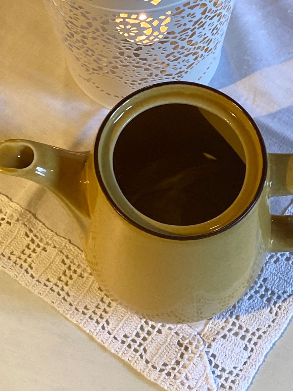 Rössler Teiere: KAFFEKANNE-RÖSSLER GESCHIRR-CURRYGELB – Usato da Meienried venduto da ManuelaBoutique 2